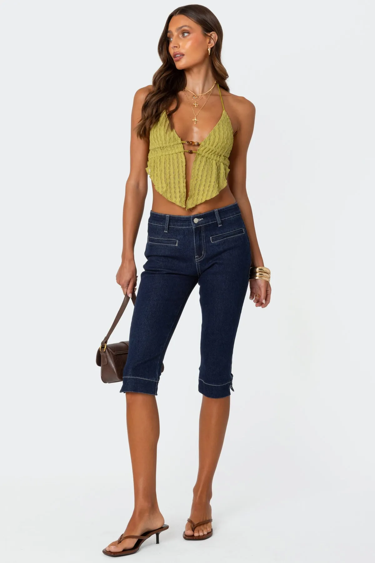 Anaya Textured Open Back Top sold by Edikted product image thumbnail 2