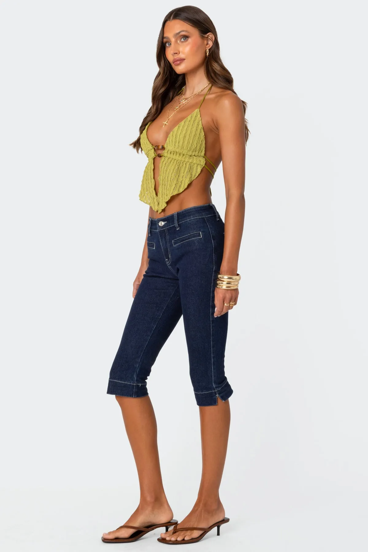 Anaya Textured Open Back Top sold by Edikted product image thumbnail 4