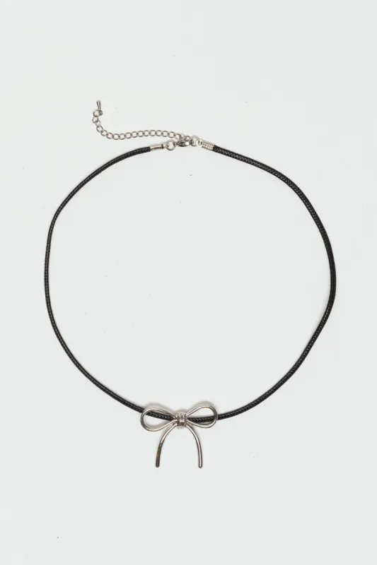 Bow Cord Necklace sold by Edikted