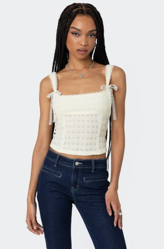 Textured Bustier Top made by Edikted
