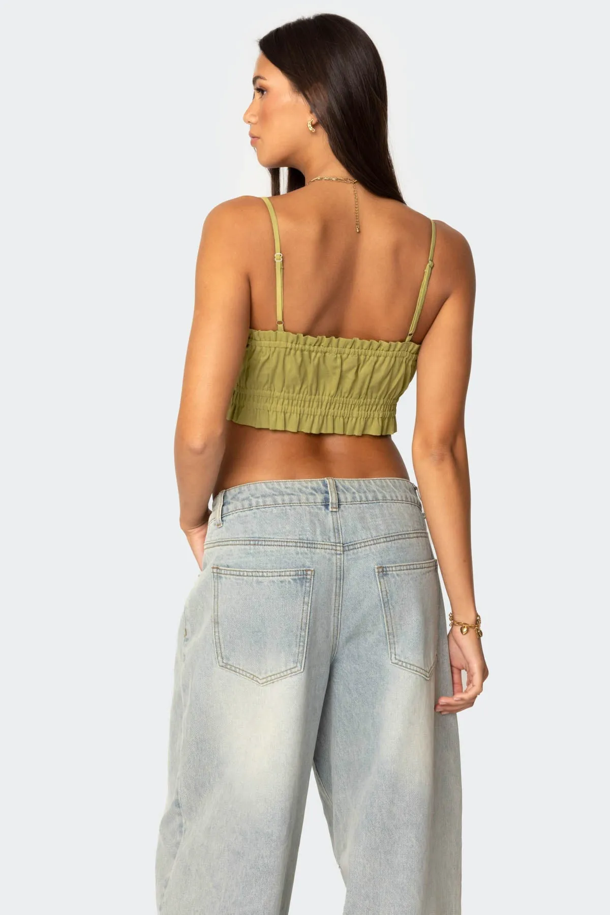 Alda Cropped Button Front Top sold by Edikted product image thumbnail 5