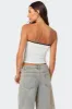Built In Bra Waffle Tube Top sold by Edikted