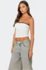 Built In Bra Waffle Tube Top sold by Edikted
