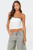 Built In Bra Waffle Tube Top sold by Edikted