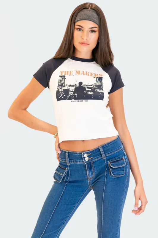 Maker Raglan T-Shirt sold by Edikted