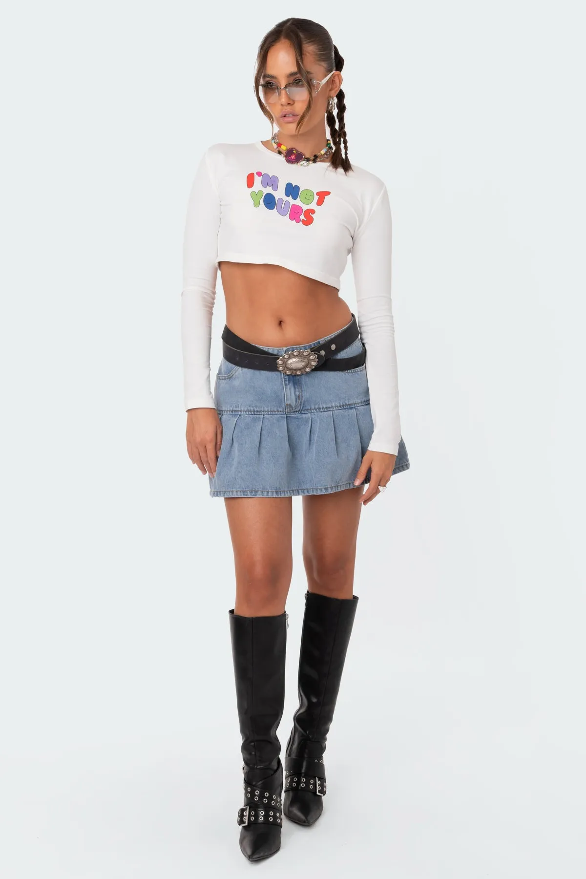 Not Yours Crop Top sold by Edikted product image thumbnail 4