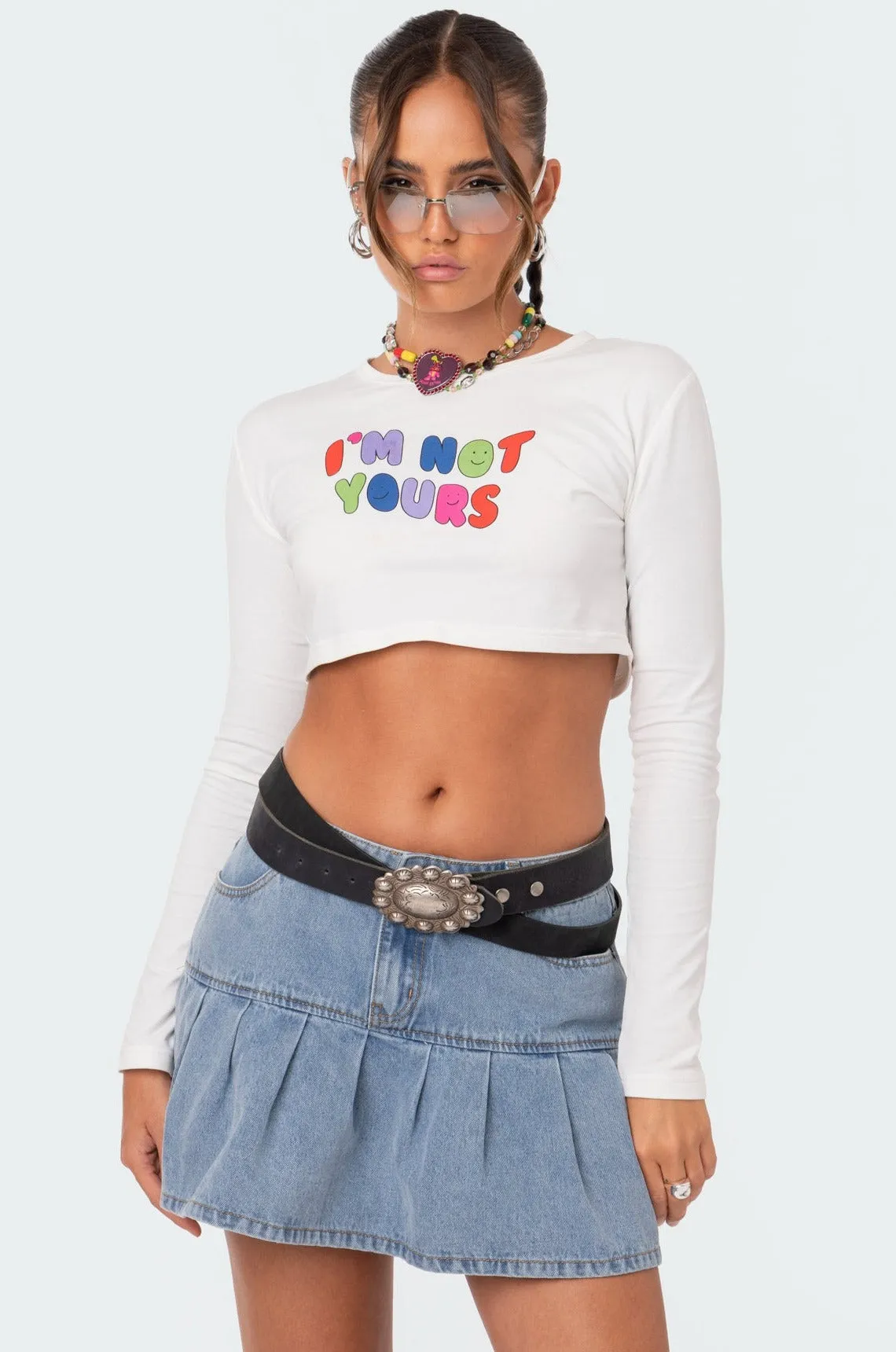 Not Yours Crop Top sold by Edikted