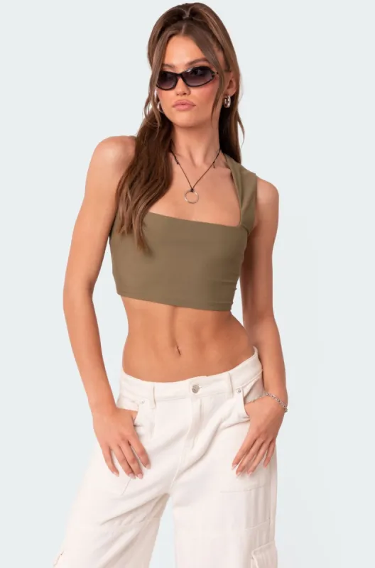 It Girl Square Neck Crop Top sold by Edikted