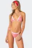 Zora Striped Triangle Bikini Top sold by Edikted