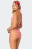 Zora Striped Triangle Bikini Top sold by Edikted