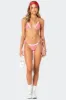 Zora Striped Triangle Bikini Top sold by Edikted