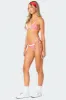 Zora Striped Triangle Bikini Top sold by Edikted