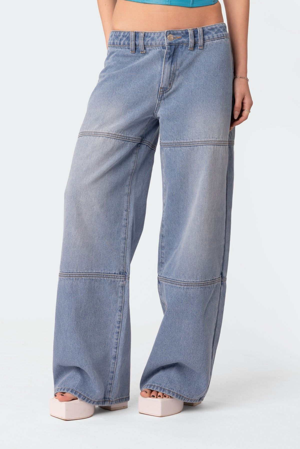Seams To B Low Rise Wide Leg Jeans sold by Edikted product image thumbnail 2