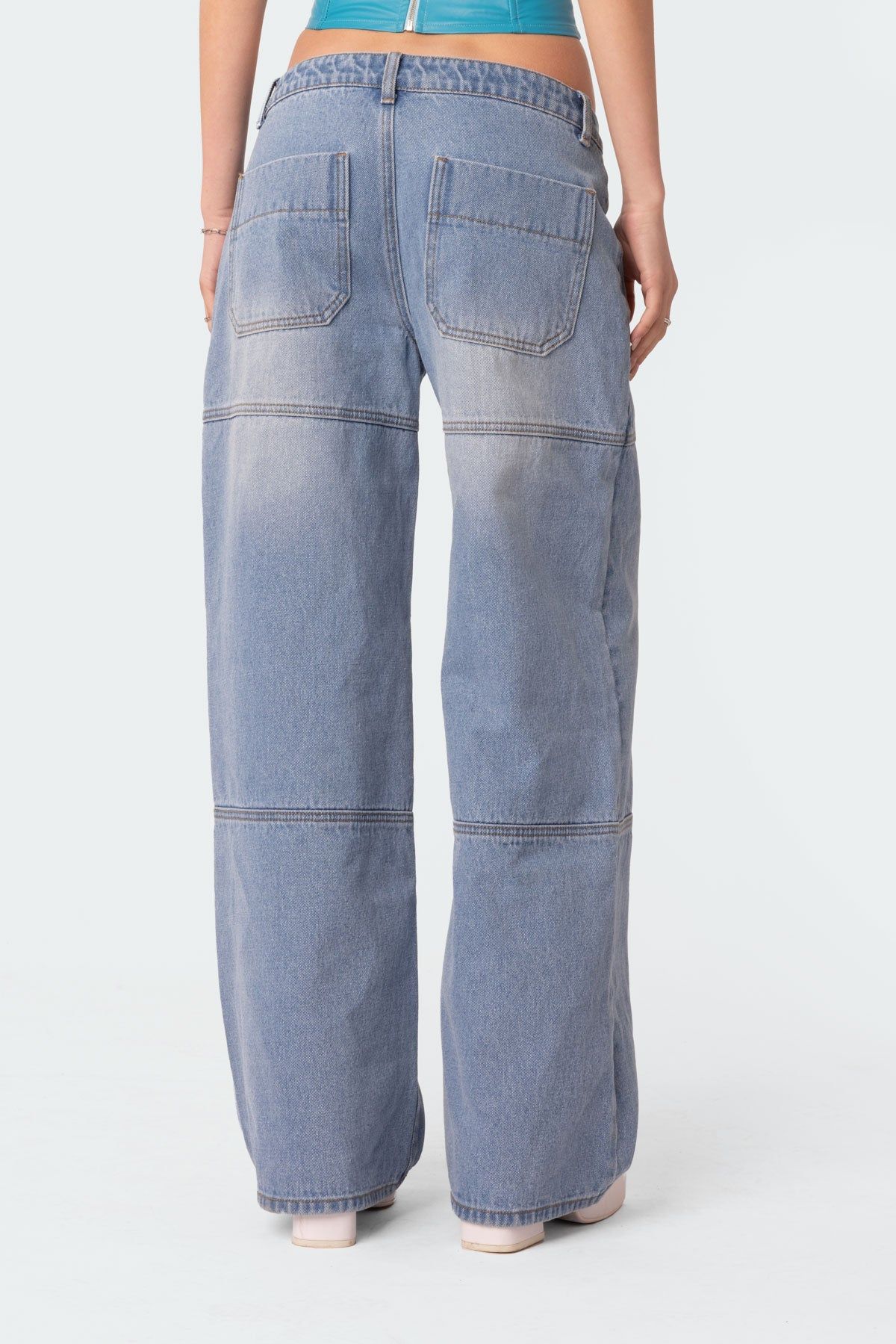 Seams To B Low Rise Wide Leg Jeans sold by Edikted product image thumbnail 5