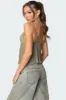 Pleated Lacey Split Front Tank Top sold by Edikted