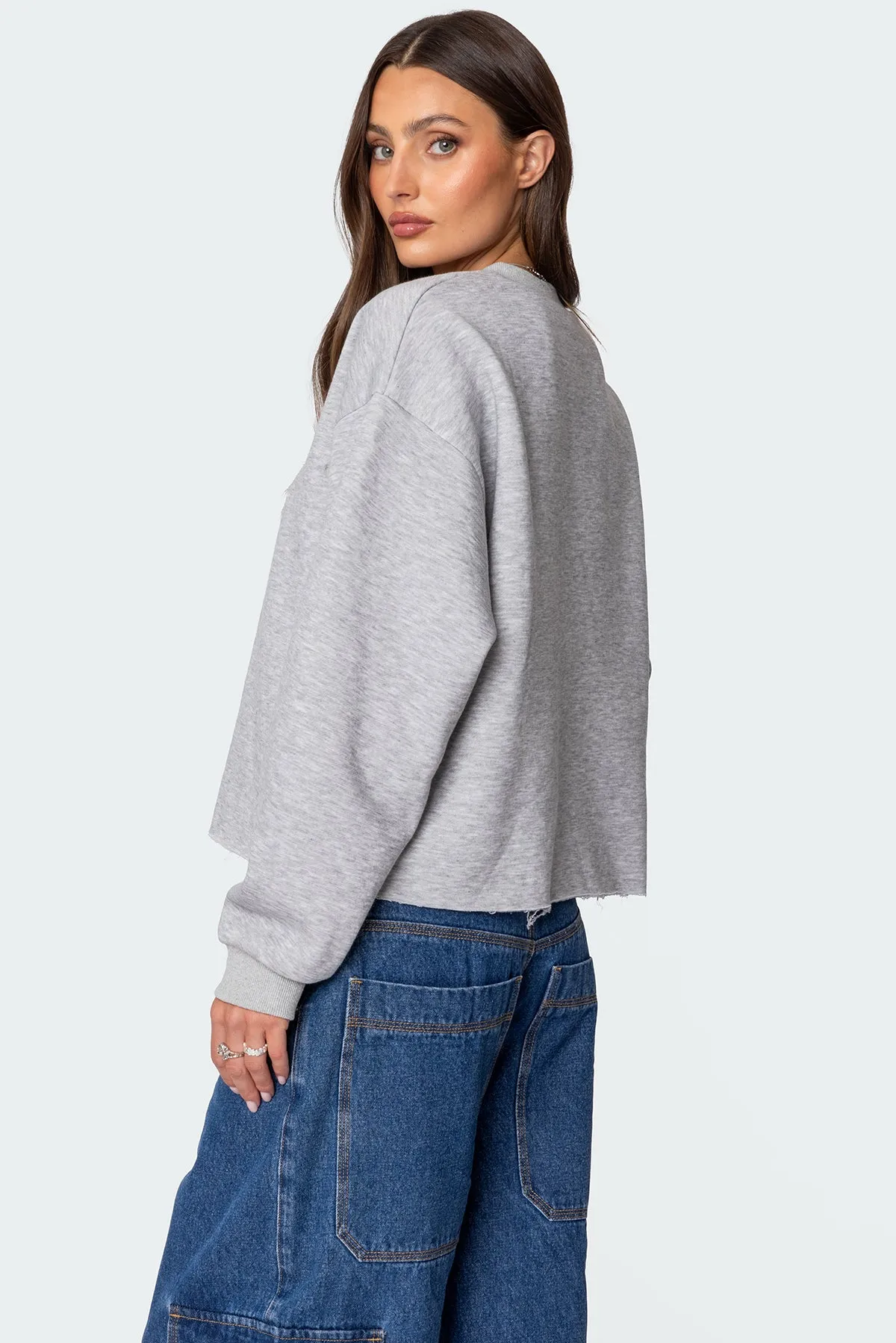 Gingham Star Sweatshirt sold by Edikted product image thumbnail 5