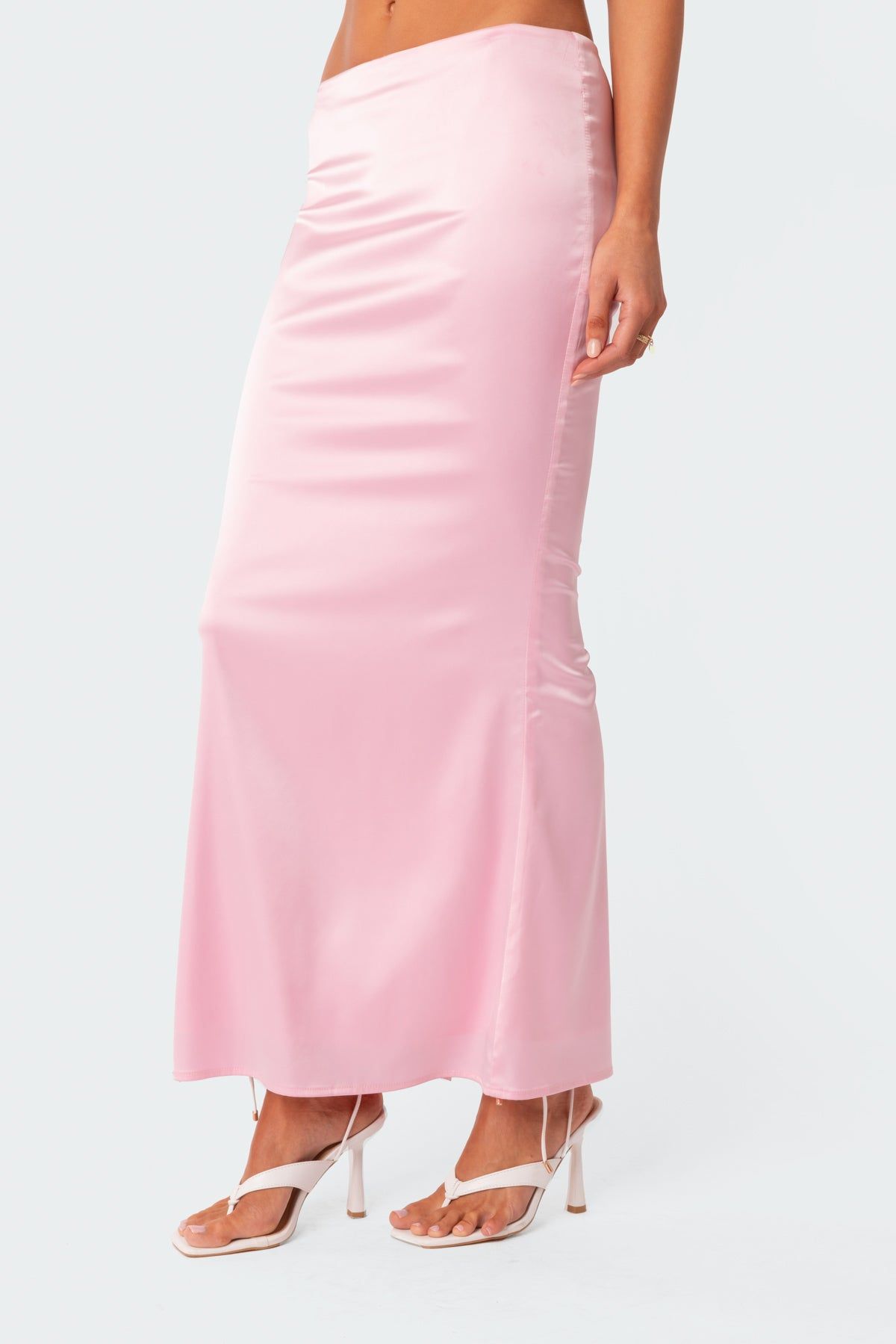 Brandi Back Slitted Satin Maxi Skirt sold by Edikted product image thumbnail 4