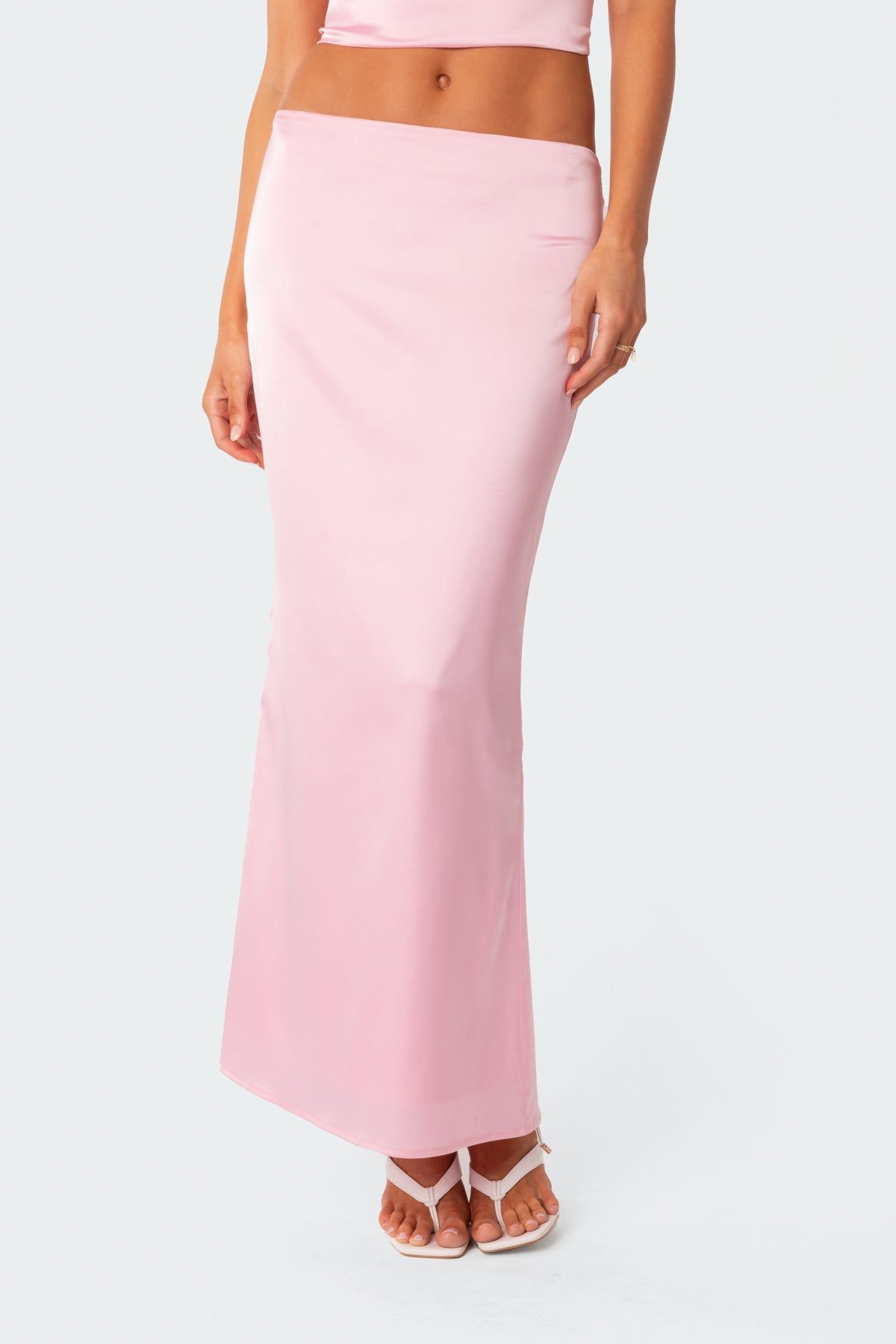 Brandi Back Slitted Satin Maxi Skirt sold by Edikted product image thumbnail 3