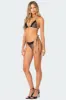 Lacey Leopard Triangle Bikini Top sold by Edikted