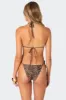 Lacey Leopard Triangle Bikini Top sold by Edikted