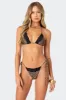 Lacey Leopard Triangle Bikini Top sold by Edikted