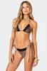 Lacey Leopard Triangle Bikini Top sold by Edikted