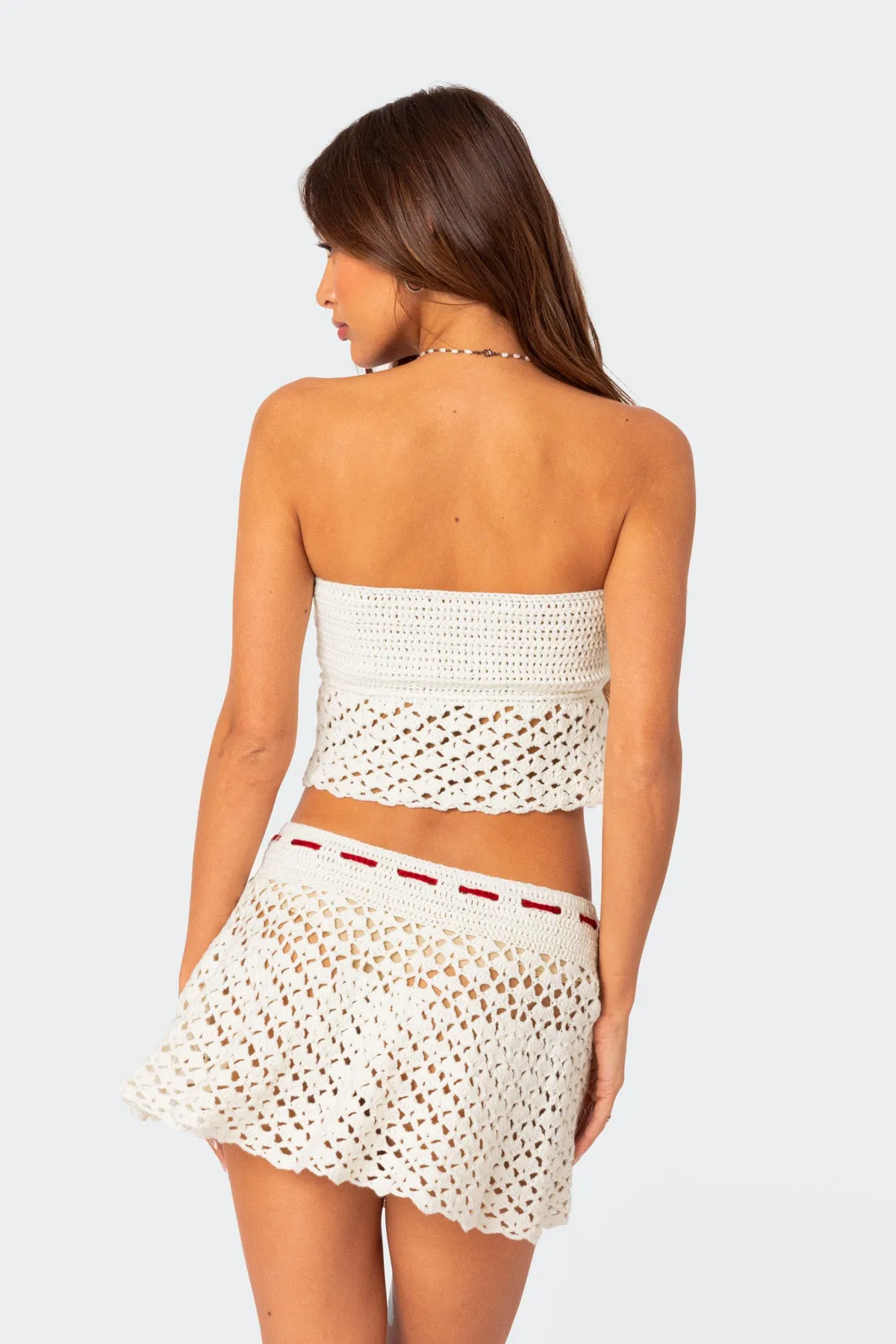 Jaslene Strapless Crochet Top sold by Edikted product image thumbnail 5