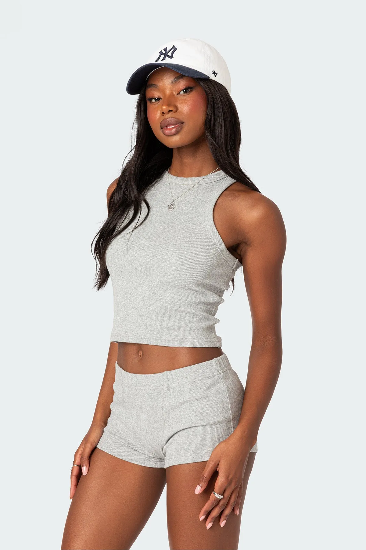 Rebekah Ribbed Tank Top sold by Edikted product image thumbnail 3