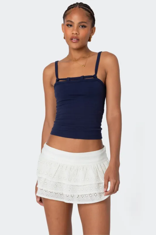 Looped Neckline Tank Top sold by Edikted