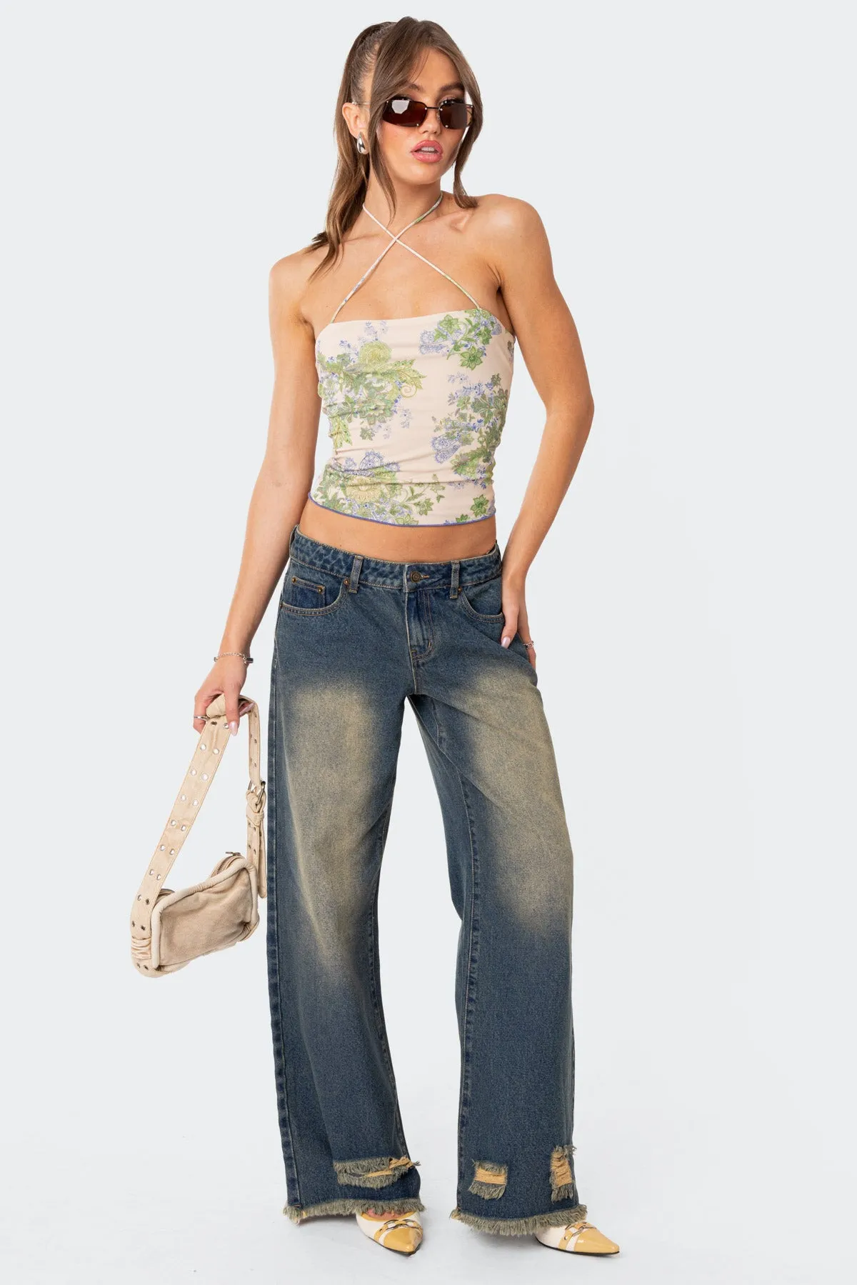 Orbit Washed Low Rise Jeans sold by Edikted product image thumbnail 5