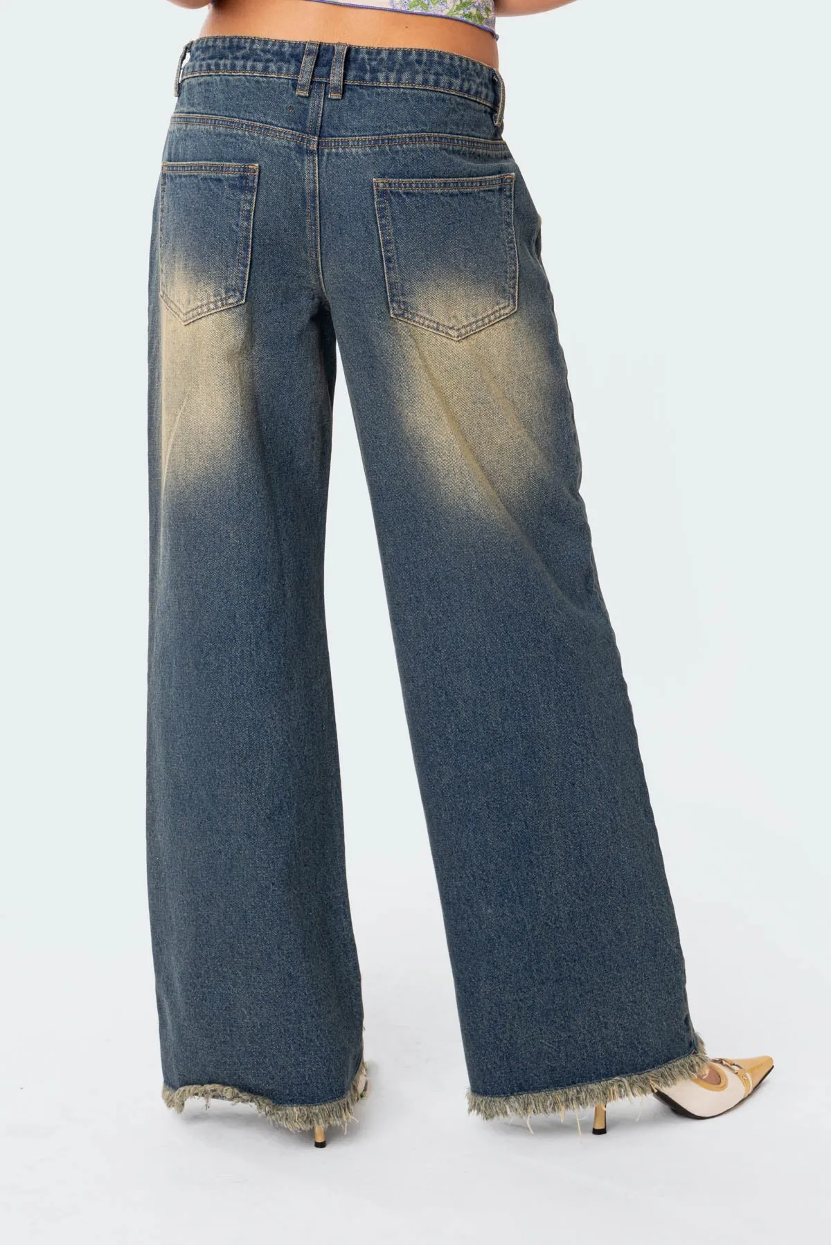 Orbit Washed Low Rise Jeans sold by Edikted product image thumbnail 4