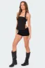 Buckle Strap Open Back Top sold by Edikted