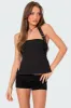 Buckle Strap Open Back Top sold by Edikted