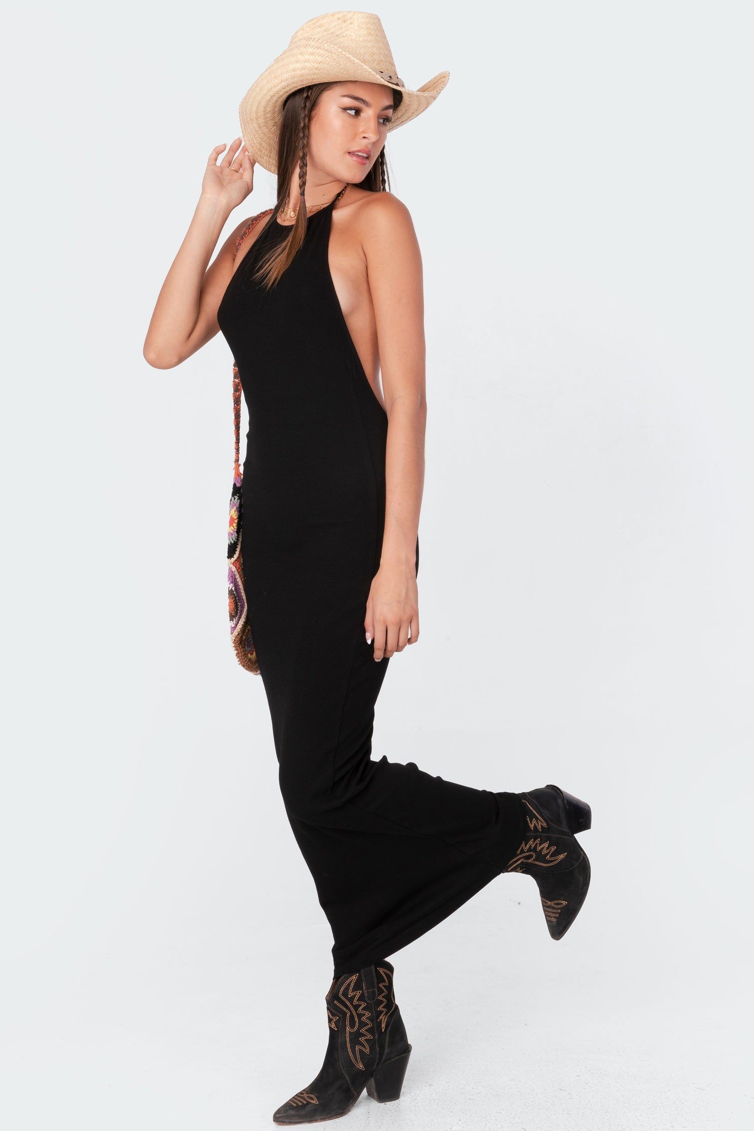 Ribbed Open-Back Maxi Dress sold by Edikted product image thumbnail 4