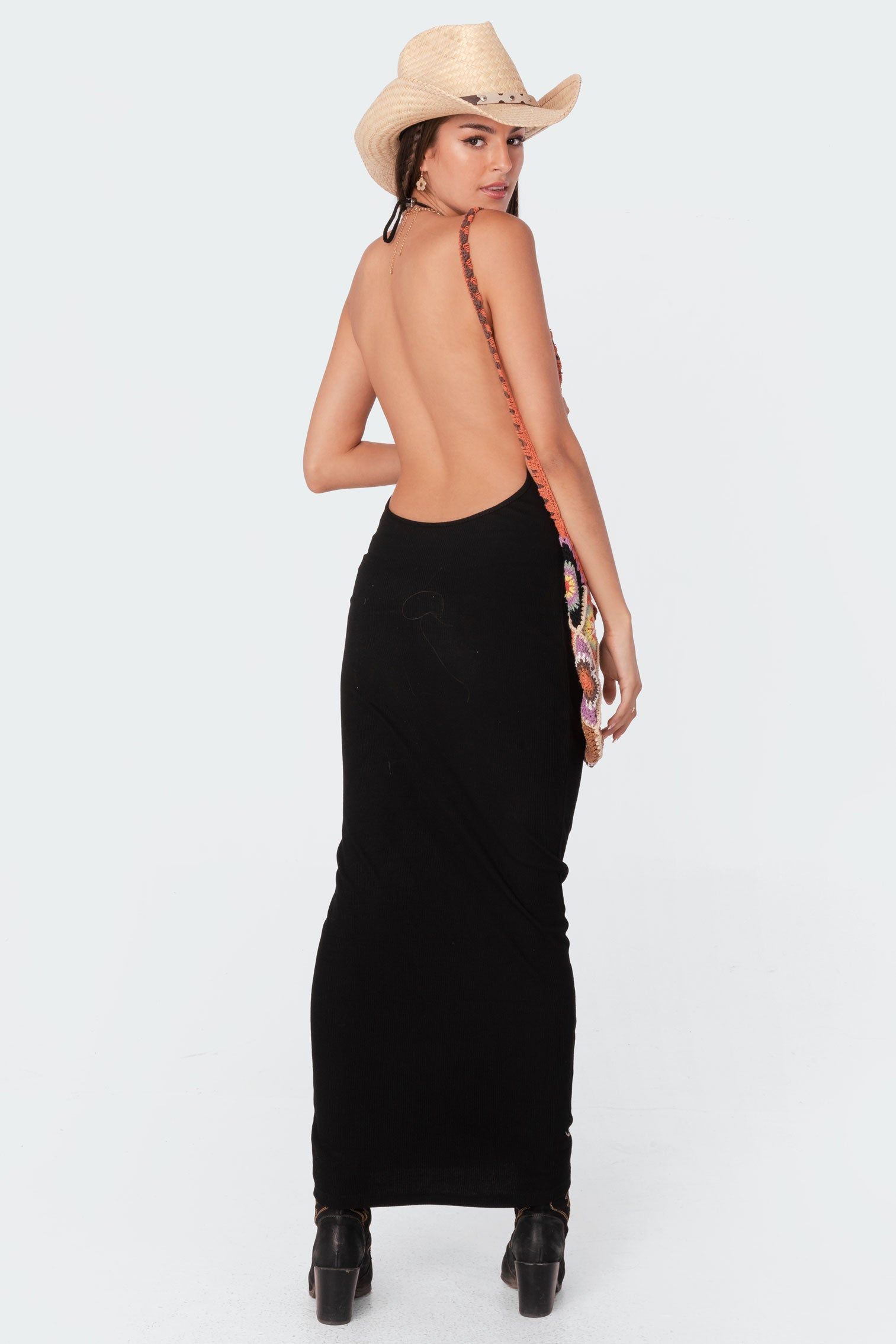 Ribbed Open-Back Maxi Dress sold by Edikted product image thumbnail 5