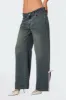 Bow Slitted Vintage Washed Jeans sold by Edikted