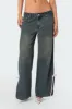 Bow Slitted Vintage Washed Jeans sold by Edikted