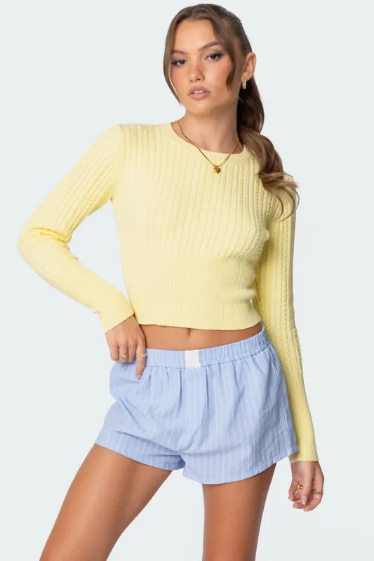Mallory Cable Knit Sweater sold by Edikted