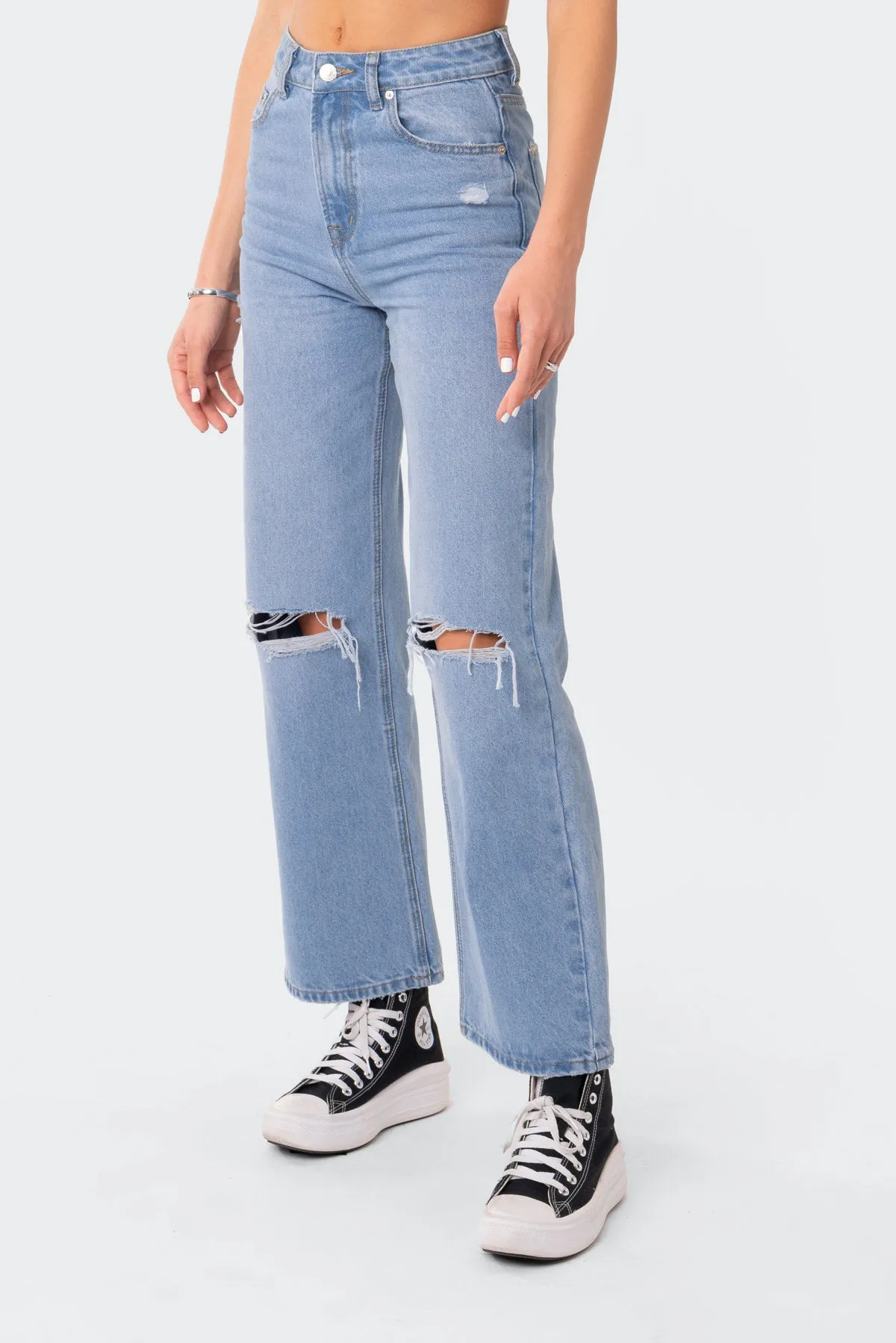Lori High-Rise Wide Leg Jeans sold by Edikted product image thumbnail 4