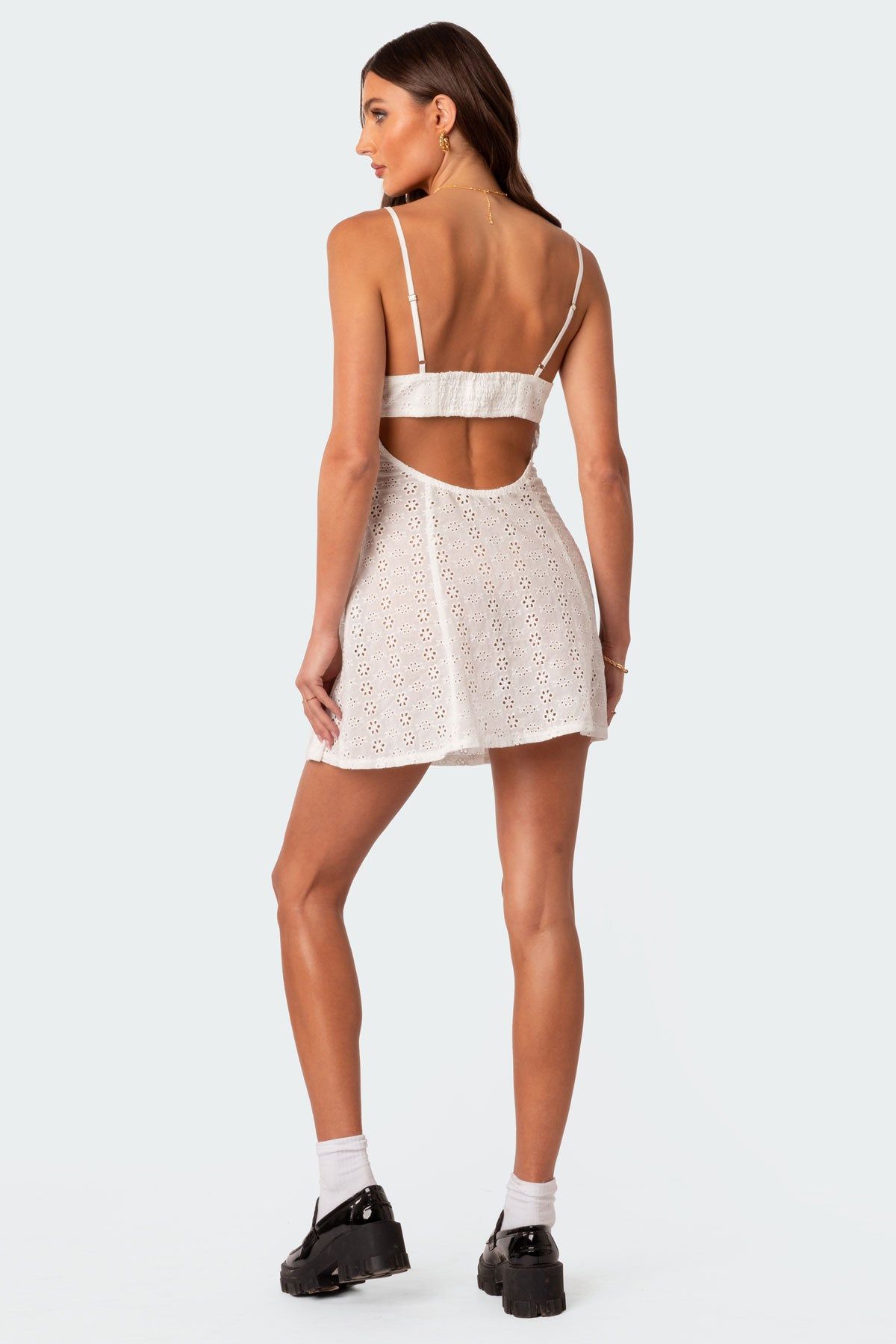 Promise Eyelet Cupped Dress sold by Edikted product image thumbnail 4