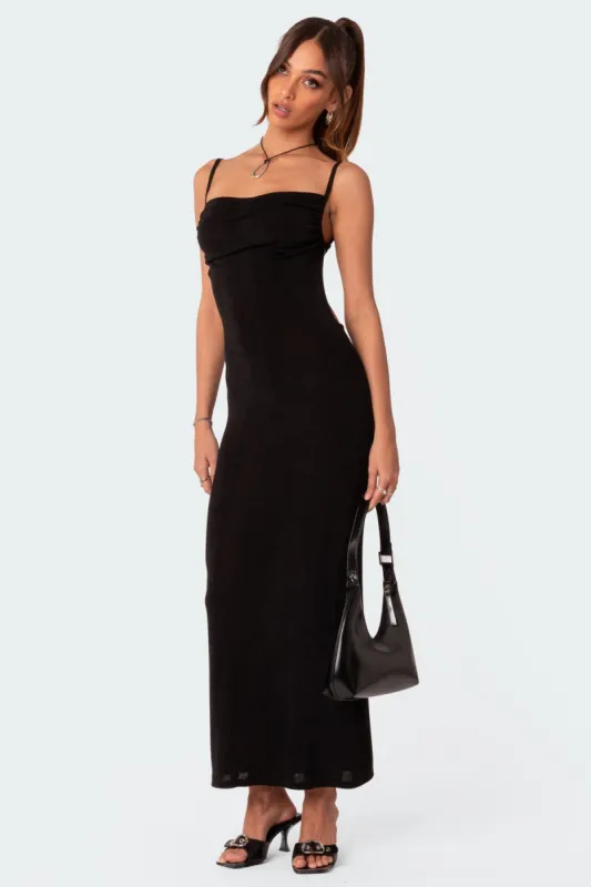 Clea Open Back Maxi Dress sold by Edikted