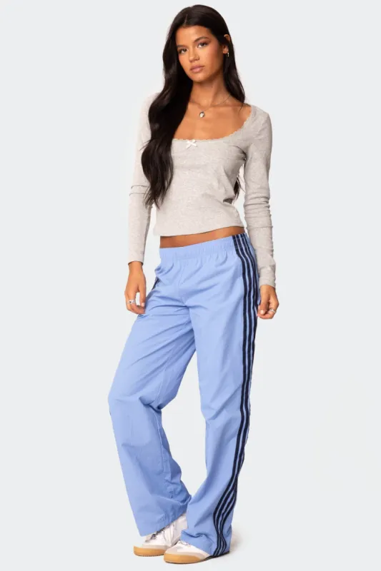 Nikki Nylon Pants sold by Edikted