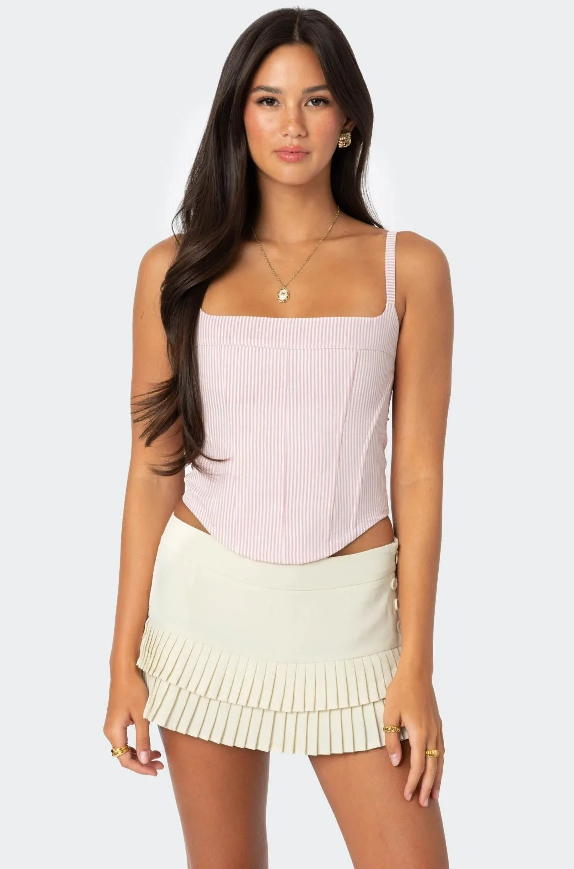 Cammie Striped Corset sold by Edikted