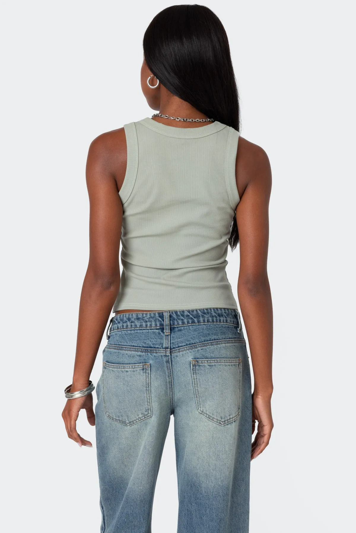 Standard Ribbed Tank Top sold by Edikted product image thumbnail 4
