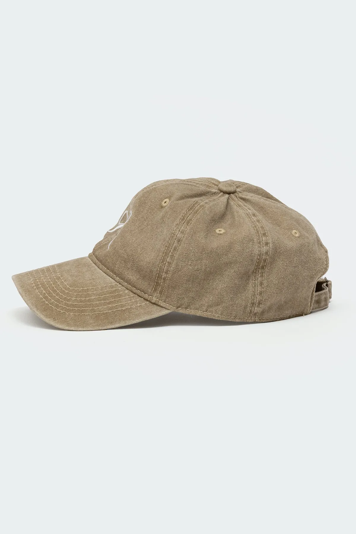 Embroidered Bow Washed Baseball Cap sold by Edikted product image thumbnail 4
