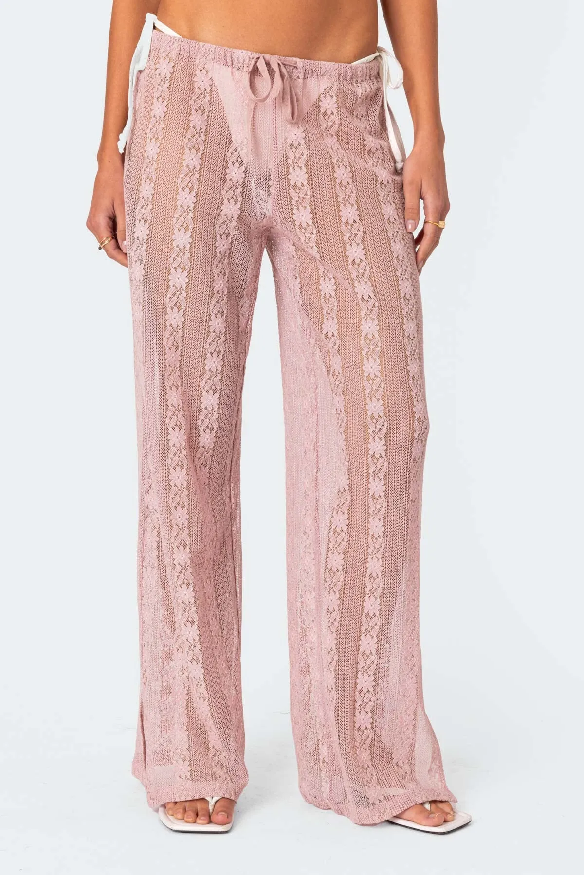 Embroidered Sheer Lace Pants sold by Edikted product image thumbnail 2