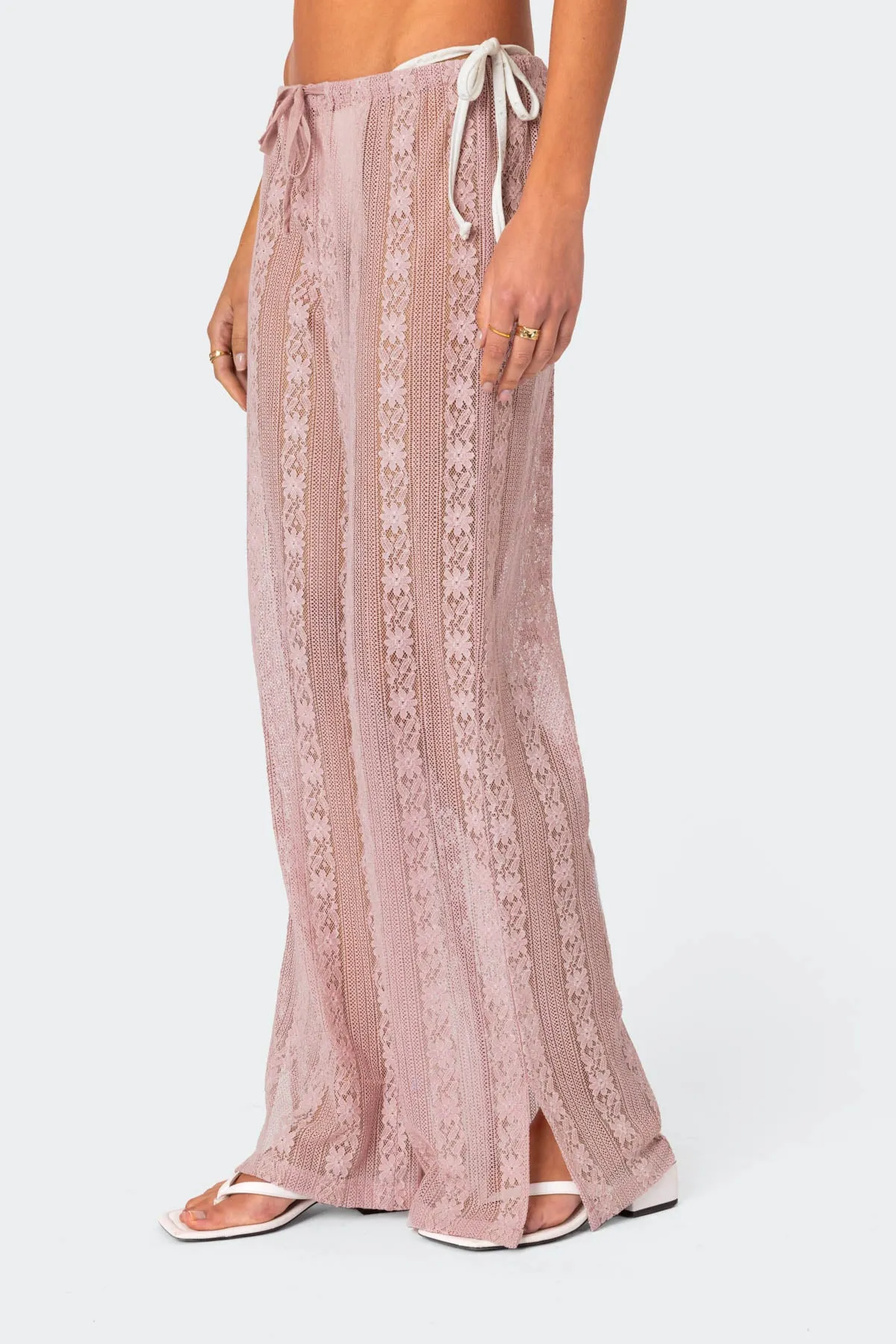 Embroidered Sheer Lace Pants sold by Edikted product image thumbnail 4