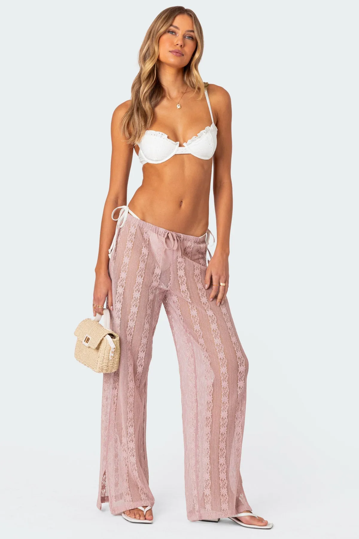 Embroidered Sheer Lace Pants sold by Edikted product image thumbnail 3