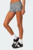 Striped Fold Over Shorts sold by Edikted