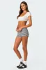 Striped Fold Over Shorts sold by Edikted
